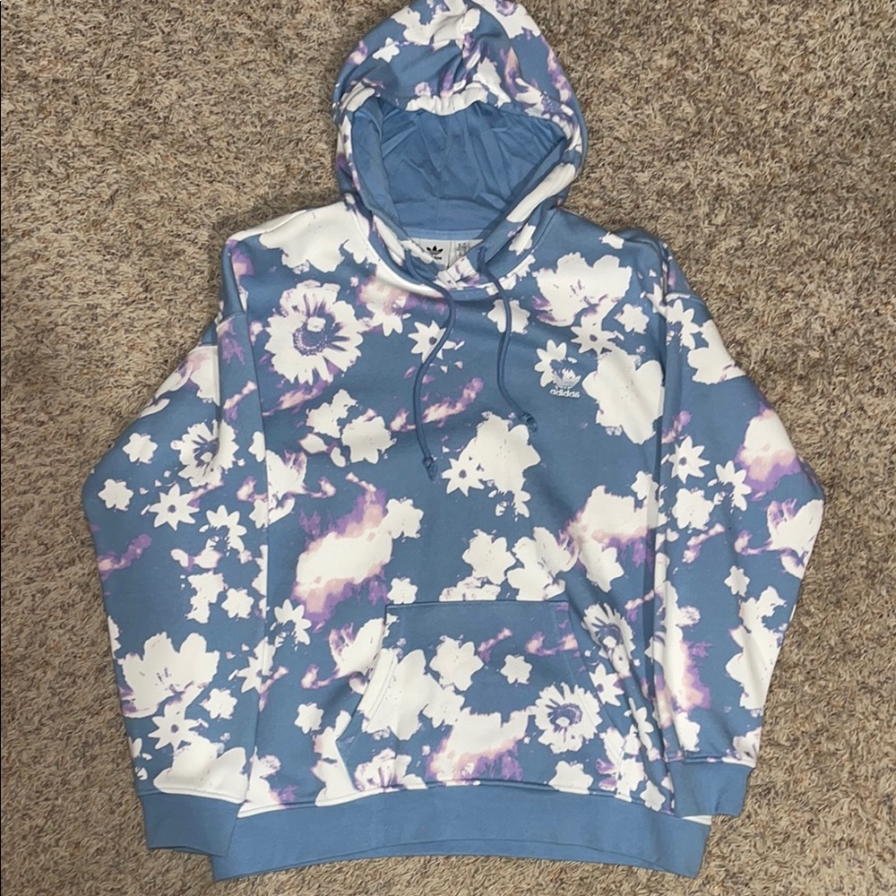 Adidas Floral Blue Hoodie